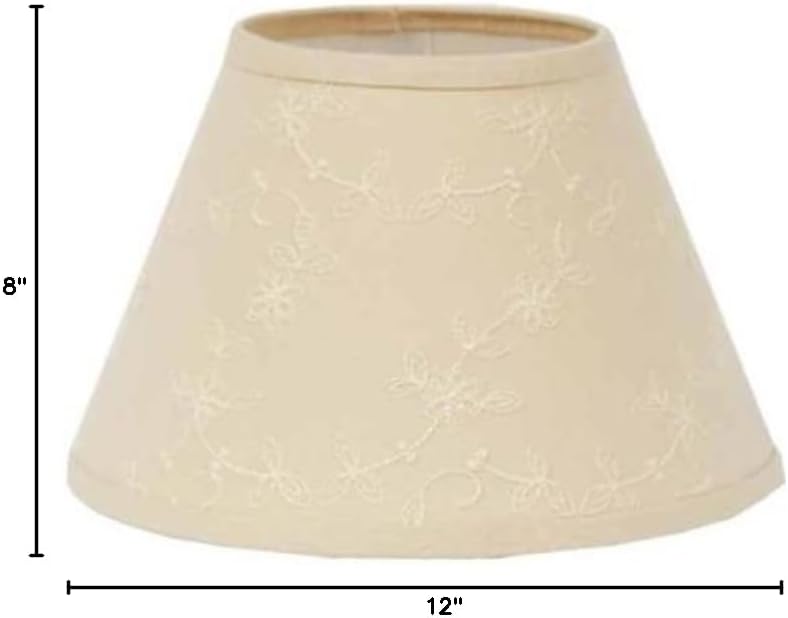 Candlewicking Cream 12" Bulb Clip Fabric Lamp Shade by Raghu