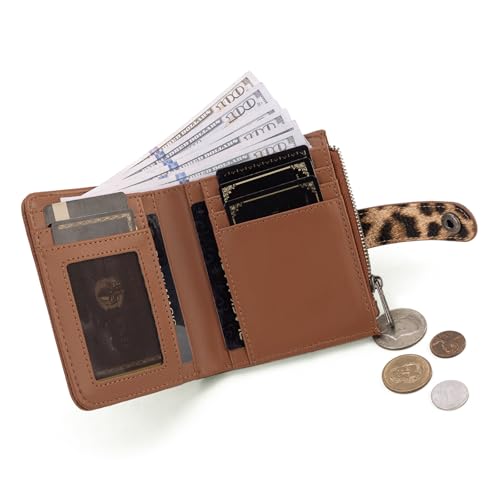 Montana West X Wrangler Small Womens Wallet Leopard Print Women's Wallets, Card Cases & Money Organizers Small Bifold Card Wallet with Removable ID Window4
