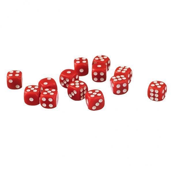 4x50x 12mm Opaque D6 Six Sided Spot Dice Set for Dice Games D&D RPG Red-image-39