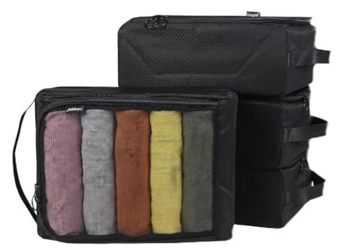 Gloppie 4-Pack Packing Cubes for Luggage - Organizer Suitcase Bags Set - Carry On Travel Accessories