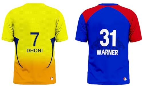 Image of Sports India IPL Cricket Team T Shirt Jersey Combo for (Kid's, Boy's & Mens) L744