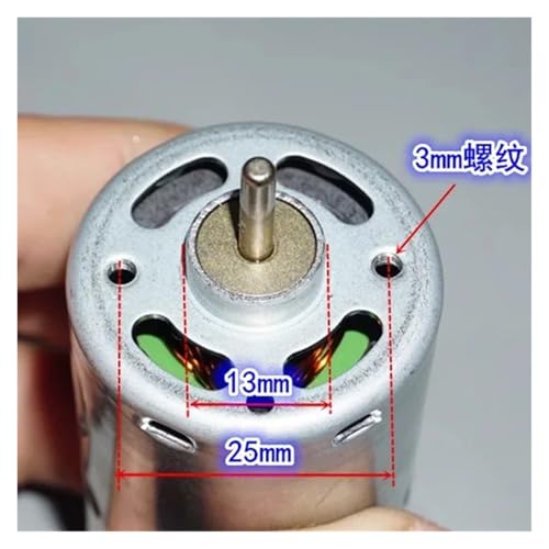 Motor DC 6V-12V 28000RPM para taladro bricolaje miniatura 3