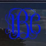 Custom Monogram Initials Intertwined Diecut Decal Car,Laptop,& More