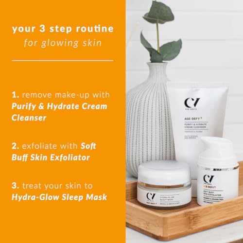 Age Defy+ Soft Buff Skin Exfoliator 30ml | Natural & Organic Anti-Ageing Face Scrub by Cha Vøhtz | Purifying Facial Exfoliator for Mature Skin | Paraben Free & Ethyl Alcohol Free | Cruelty Free - Image 3