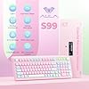 How To Play Piano Chords For Beginners 9 AULA 99 Key Keyboard, Wireless Gaming Keyboard Bluetooth Computer Keyboards Creamy Cute with Number Pad RGB Backlit Tri-Mode BT/2.4GHz/USB-C - Pink #1