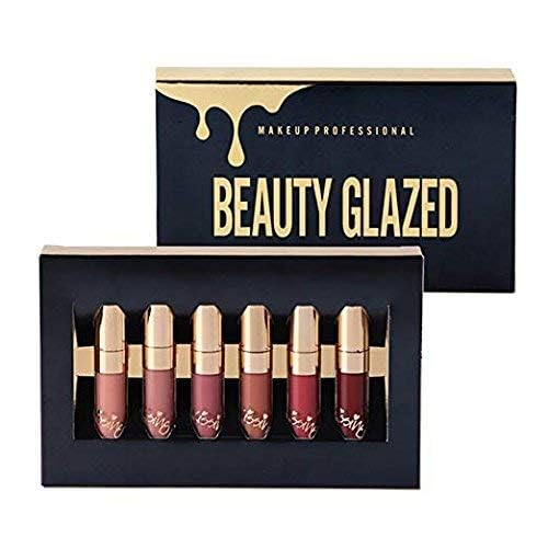 Beauty Glazed Juego de pintalabios líquido mate 6 colores resistente al agua de larga duración