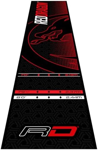 RED DRAGON Soft Feel Dart Mat with Throw Line for Soft and Steel Tip - Floor Mat Protection for Dart Board