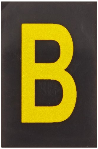 Lettres réfléchissantes Brady 5905-B haute visibilité nocturne lot 59061 de 10