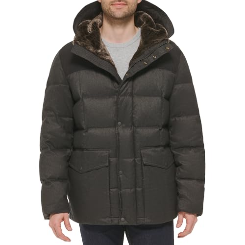 Image of Cole Haan Men's Quilted Flannel Packable Down Parka