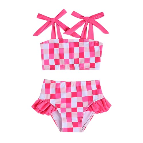 Toddler Girl Swimsuit Color Block Swimwear Girls Beach Bathing Suit Two Pieces Bikini Set 1-6 Years - Main Image
