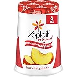 Yoplait Original Low Fat Harvest Peach Yogurt Cup, Made with Real Fruit, 6 oz