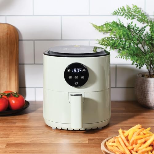 wilko 1.5L Compact Digital Air Fryer White LED Display with Touch Screen 60-Minute Digital Timer Adjustable Temperature Control Non-Stick Basket 240V 900W