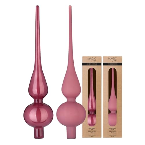 Christbaumspitze Glas 26cm x 1 Stück - matt oder glänzend Sortiert -...