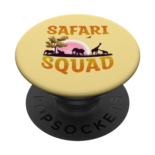 Safari Squad African Family Vacances Summer Vacay Trip PopSockets PopGrip Adhésif