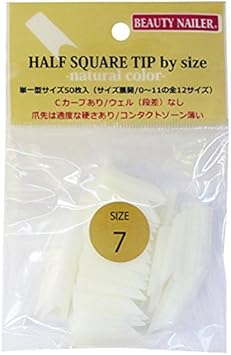 Amazon ハーフスクエアチップバイサイズ Hst 7 ビューティーネイラー ネイルチップ 通販