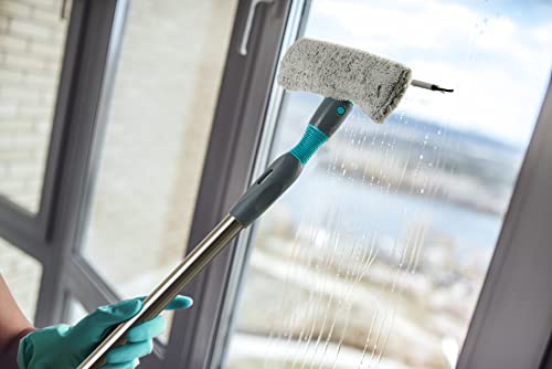 UMUZI CLEANING 1,6m Ausziehbarer Teleskop Fensterwischer, Verstellbarer Fenster Abzieher, Fensterreiniger mit Teleskopstiel, Mikrofasertücher & Gummibürste Cover