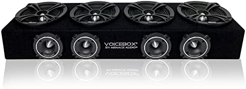 MENACE AUDIO Car Audio Midrange Enclosure 4 x 6.5 2000Watts VOICEBOX (MA-VB6525-4S) Silver