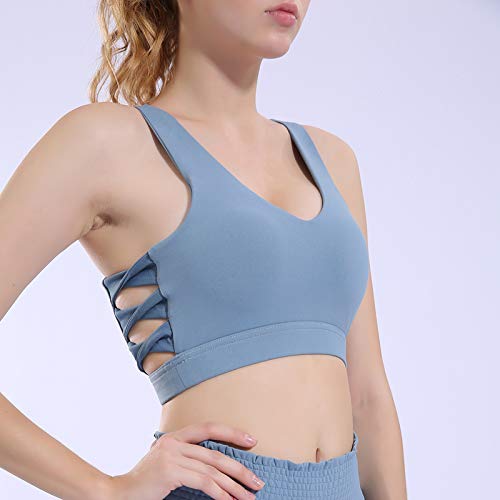 pedkit Sutiã esportivo feminino de secagem rápida push-up à prova de choque acolchoado corta-top bon