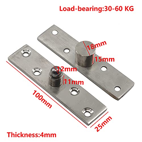 100mm Door Pivot Hinge Stainless Steel Up Down Shaft Hinge (2 Pieces) - Image 2