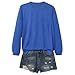 Cardigans for Women Trendy Fall Women's T-Shirts Soft Loose Fit Round Neck Base Layer Top for Winter Hoodies & Sweatshirts (Blue, L)