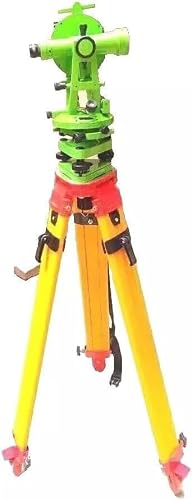 Surveying Transit Theodolite, 24X Magnification, 20-Second Vernier, Green, 15-inch Height