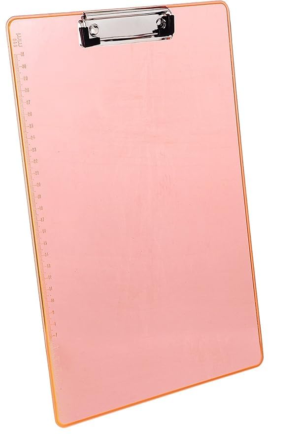 Image of Cubic Orange Premium Exam Clipboard - A4 Size Unbreakable Writing Pad with Metal Clip for Students, Office & Coaching Use