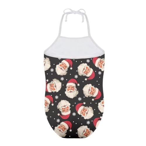 Image of Christmas Girls One-Piece Swimsuits Beach Halter Swimwear Bathing Suit for 3-10 Years
