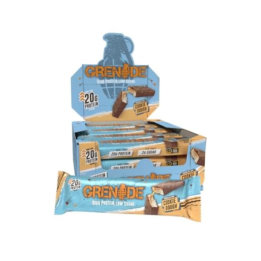 Grenade High Protein and Low Carb Barra Sabor - Chocolate Chip Cookie Dough, 12 x 60 g