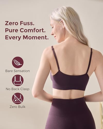 Momcozy Nursing Bras for Breastfeeding and Sleep, Seamless Soft & Stretchy Maternity Bra, V Neck Wireless Pregnancy Bralette2