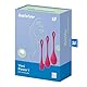 Satisfyer, Liebeskugeln, Yoni Balls ’Yoni Power 1’, 22-74 g, 2-3 cm, 3er Set, hautfreundliches Silikon, Farbe:Rot