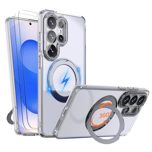 �y�����t�B����2���t���zHCXLYP Galaxy S26 Ultra �P�[�X MagSafe�Ή� �����O �X�^���h ���@�\ 360�x��] �c�����Ή� �M�����N�V�[ S26 �E���g�� �J�o�[ ���C�����X�[�d�Ή� S26ultra �g�уP�[�X �ČRMIL�K�i