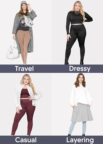 Image of STRETCH IS COMFORT Cotton Capri Leggings, Knee Length Pants, Plus Size | Soft pull-on comfort, lightweight summer feel, ankle option, casual layering, cotton leggings, black capris, under dresses
