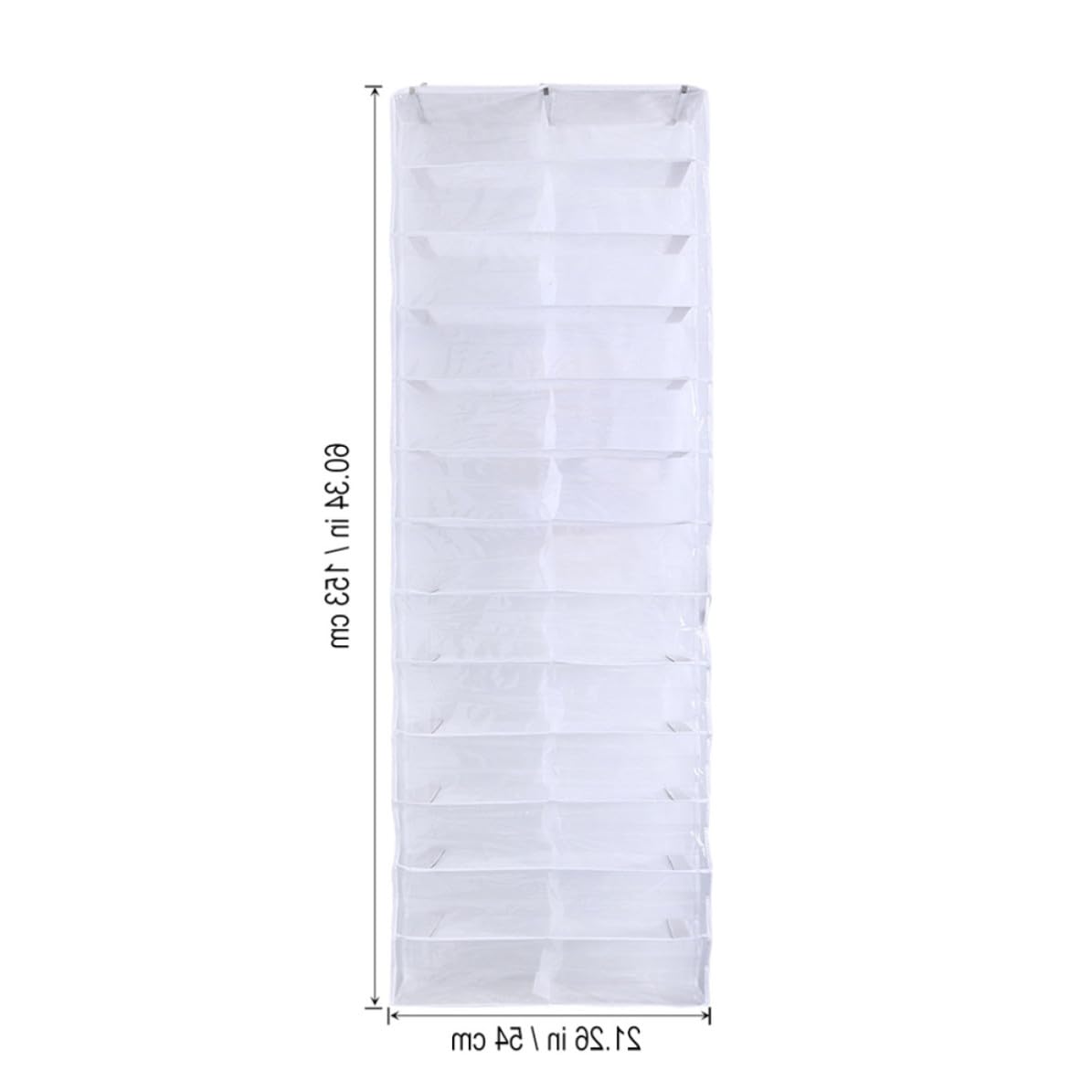 Organizador de Zapatos para Colgar Puerta 26 Bolsillos, 2 Piezas, Material Pvc y Tela No Tejida, Ahorro de Espacio Adecuado para Dormitorio