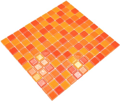 Mosaico de azulejos traslúcidos amarillo, naranja y rojo, para pared de baño, ducha, cocina, espejo, revestimiento de bañera, alfombrilla de mosaico, placa de mosaico