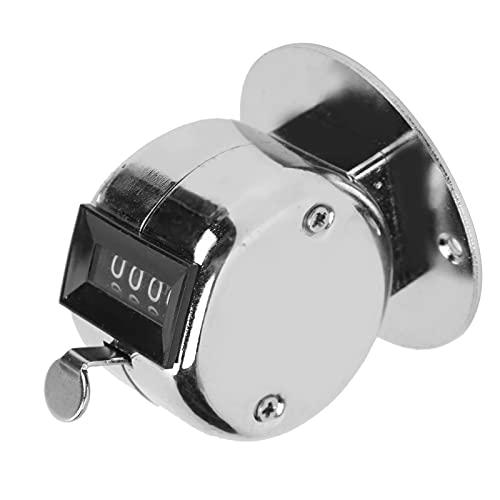 VELATEMOR Stainless Steel Hand Tally Counter 4-Digit Manual Clicker for