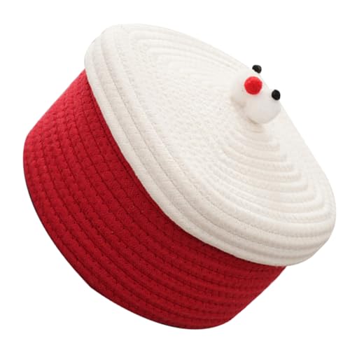 Panier de rangement en coton rouge délicat et polyvalent