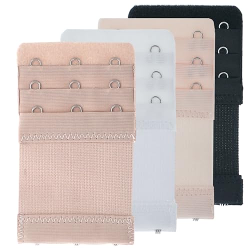 SAMGU Bra Extenders 3 Hooks Women's Soft Stretchy Bra Strap Extender Extension
