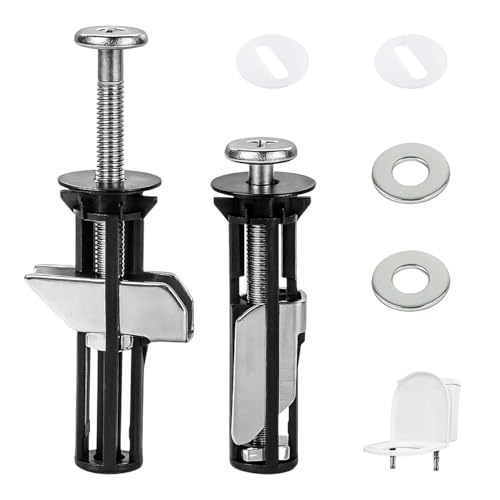 ALLY-MAGIC WC Sitz Befestigung, Universal Toilettensitz Schraubensatz, WC Deckel Befestigung, Toilettendeckel Wartung Zubehör für Toilette Top Montage Schrauben Zubehör E21-MTGGDLS