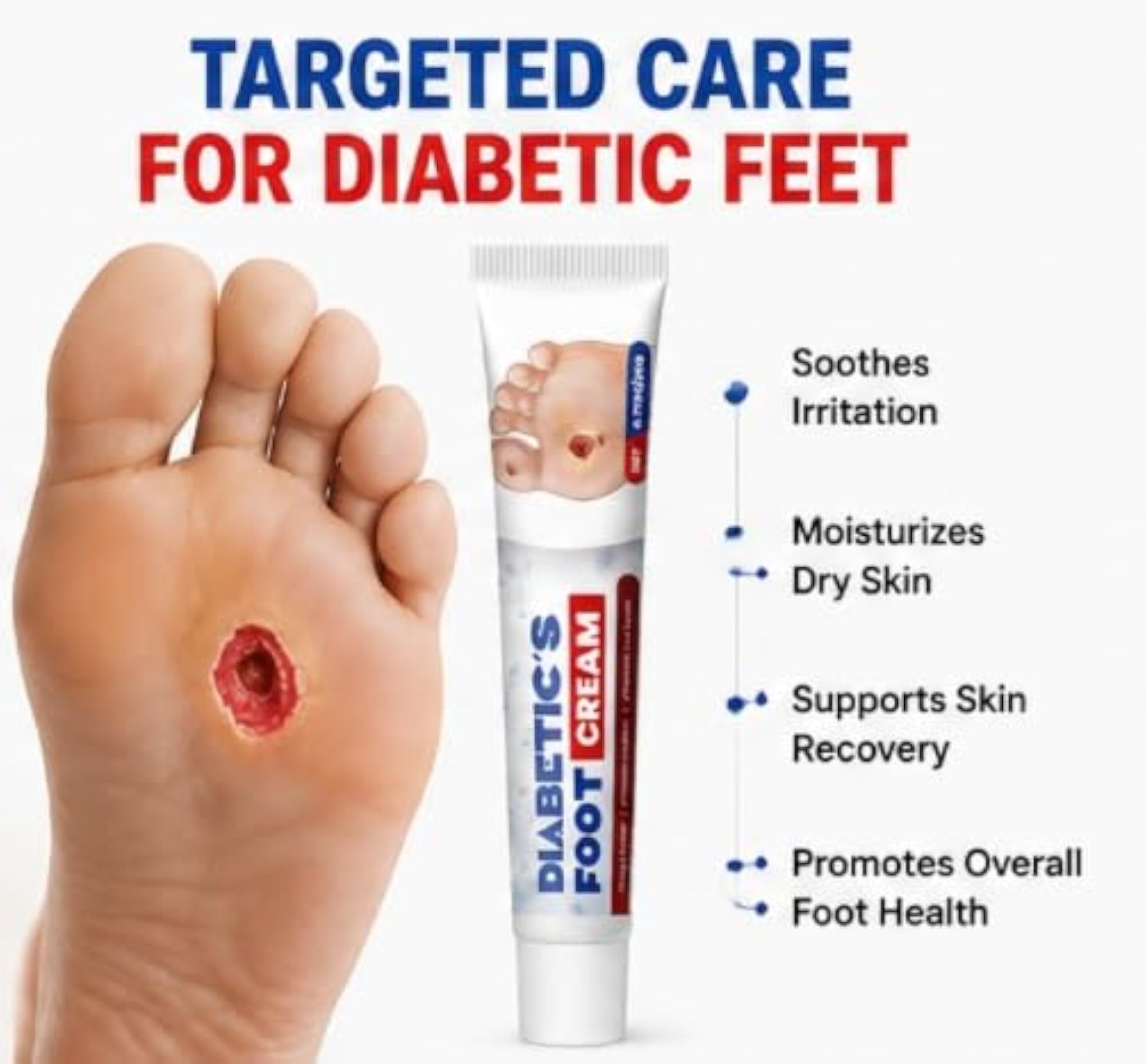Diabetics Foot Cream for Dry & Cracked Feet