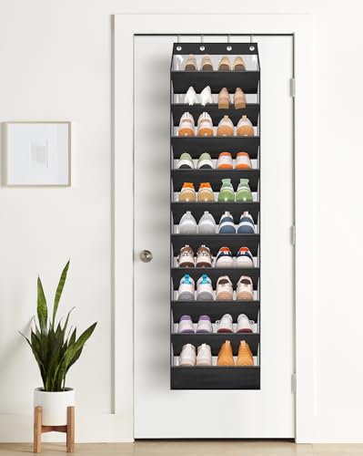 Aooda AD-089-HS 10 Tier Clear Over The Door Shoe Organizer Storage thumb #1