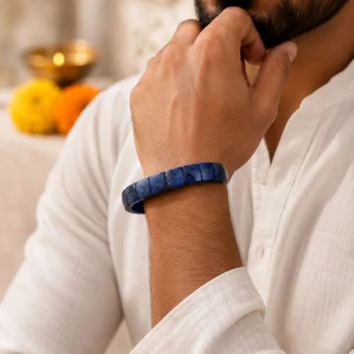 Image of Beaded Bracelet for Men & Women | Stretchable Handmade Prayer Meditation Yoga Wrist Bracelet | Stylish Everyday Wear | Free Size