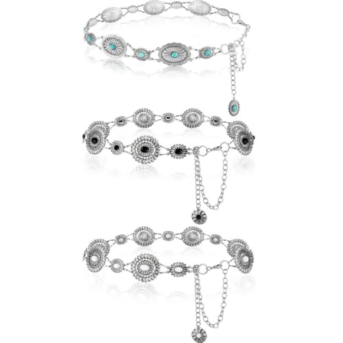 Ceinture occidentale concho turquoise Junkin pour ceinturer les robes amples trop larges
