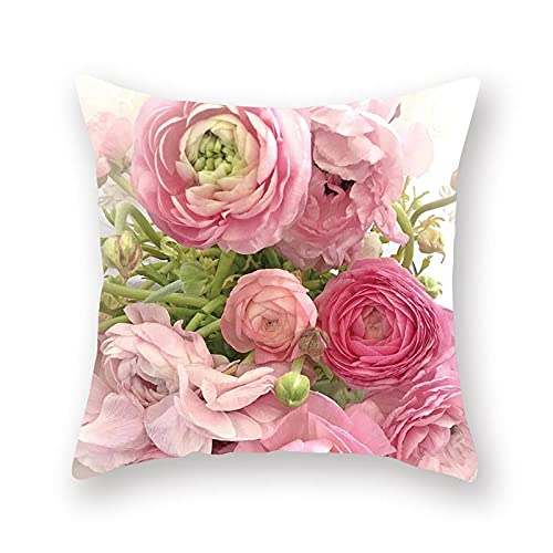 Vevins Shabby Chic Throw Pillow Cover, 18 X 18 Inch Flowers Decorative Cushion Cases Floral Pillow Home Decor For Summer Spring #TOP5