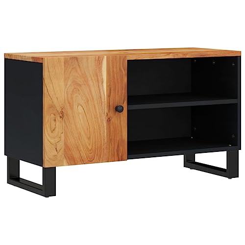 Meuble TV compact en acacia pour optimiser le rangement du salon - 4
