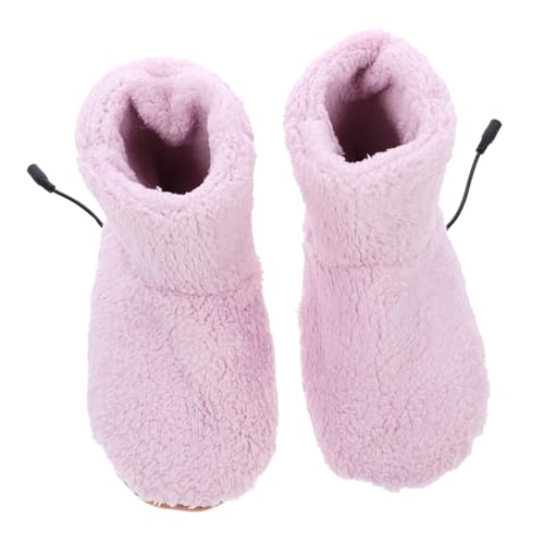 minkissy 1paire Chauffe Électrique Usb Peluche Confortable Pour Hiver Chaussures Chauffantes Réchauffantes Pour Bureau Étudiants Et Gamers Pratique Et Douillet