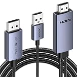 UGREEN Bi-directional HDMI to DisplayPort Cable 4K@60Hz 2K@144Hz 1080P@240/120Hz Active DP HDMI HDR HDCP Adapter Compatible for PS5 PS4 Xbox Switch Laptop PC DVD Player TV Graphic Card Monitor(2M)