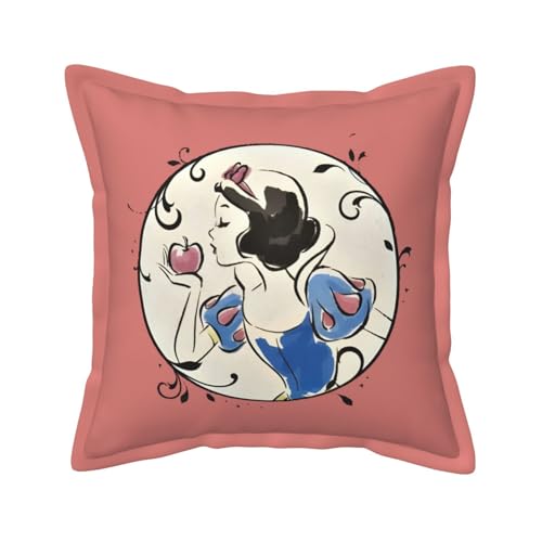 白雪姫 プリンセス クッションカバー 抱き枕カバー 枕カバー 座布団カバー 装飾枕カバー Pu革 チャック付き 通気 手触りいい アニメ