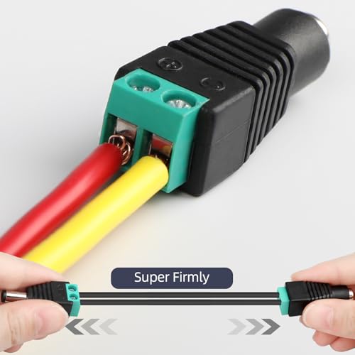 Conector de alimentación DC con bornes de tornillo para tiras LED sin soldadura 2