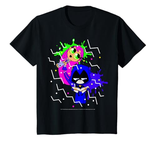 Kids DC Comics Teen Titans Go! Raven & Starfire Paint Splatter T-Shirt