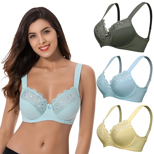 Soutiens-gorge minimiseurs avec dentelle brodée, l'élégance de la lingerie 115E